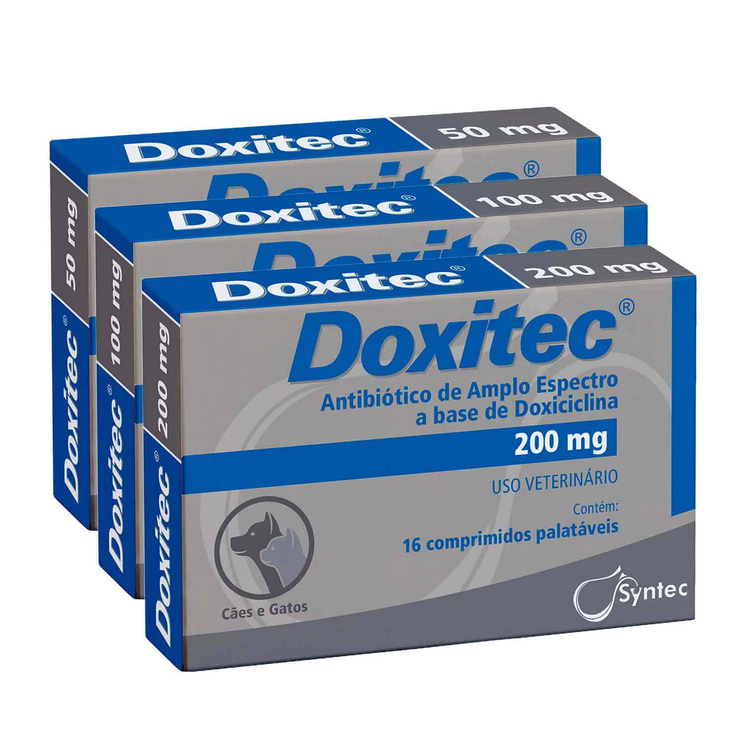 Antibiótico Doxitec Syntec 16 comprimidos